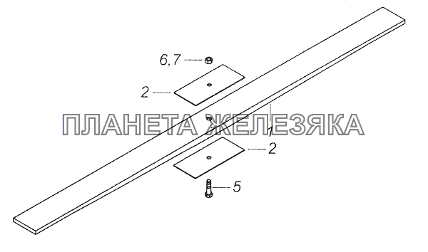 4308-2913012-10 Рессора дополнительная КамАЗ-4308 (2008)